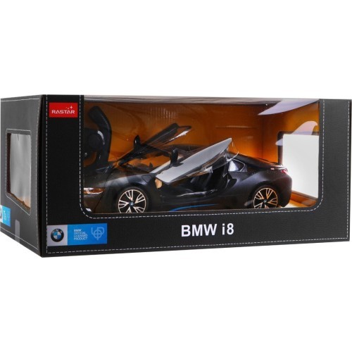 Nuotoliniu būdu valdomas automobilis BMW i8 juodas 1:14 RASTAR