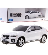 Nuotoliniu būdu valdomas automobilis BMW X6, baltas, 1:24 RASTAR