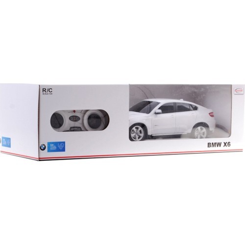 Nuotoliniu būdu valdomas automobilis BMW X6, baltas, 1:24 RASTAR