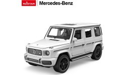 Metalinis automobiliukas 1/32 Mercedes-Benz AMG G63 su garsu, baltas RASTAR