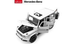 Металлическая машинка 1/32 Mercedes-Benz AMG G63 со звуком, белая RASTAR