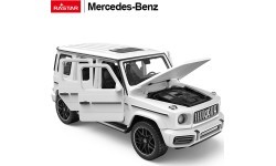 Metalinis automobiliukas 1/32 Mercedes-Benz AMG G63 su garsu, baltas RASTAR