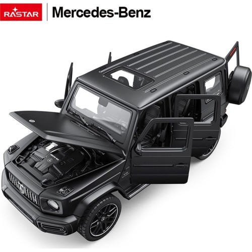 Металлическая машинка 1/32 Mercedes-Benz AMG G63 со звуком, чёрная, RASTAR
