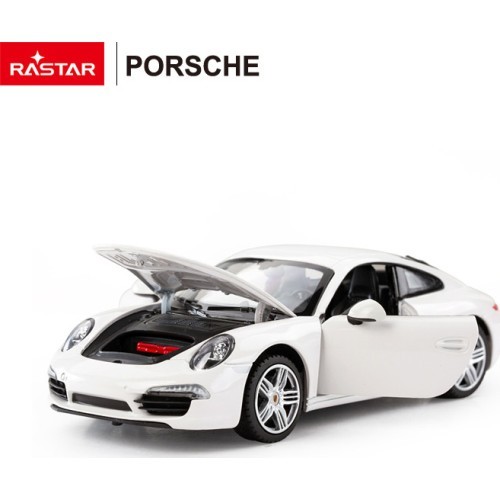 Металлическая машина 1:24 Porsche 911 белая RASTAR