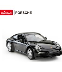 Металлическая машинка 1:24 Porsche 911, чёрная, RASTAR