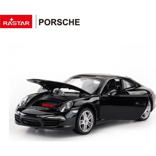 Металлическая машинка 1:24 Porsche 911, чёрная, RASTAR