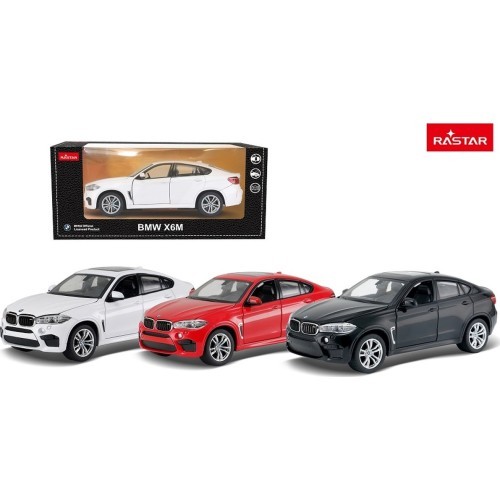 Металлическая машинка 1:24 BMW X6M чёрная RASTAR