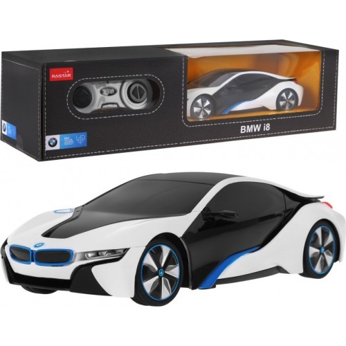 Nuotoliniu būdu valdomas automobilis BMW i8, baltas, 1:24 RASTAR