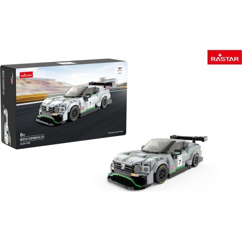 Konstruktorius automobilis 1:29 Bentley Continental GT3 pilkas RASTAR