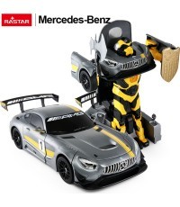 Automobilis/Robotas 2in1 R/C 1:14 Mercedes-AMG GT3 pilkas Rastar