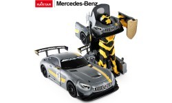 Automobilis/Robotas 2in1 R/C 1:14 Mercedes-AMG GT3 pilkas Rastar