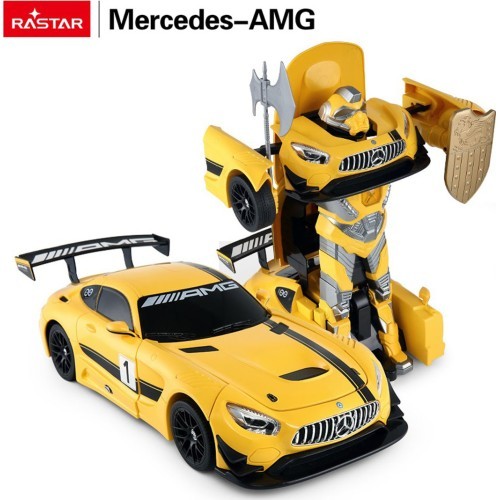 Car/Robot 2in1 R/C 1:14 Mercedes-AMG GT3 Yellow RASTAR