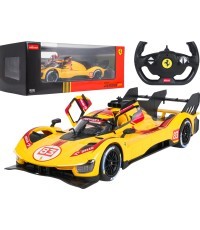 Nuotoliniu būdu valdomas automobilis 1:14 Ferrari 499P geltonas RASTAR