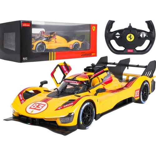 Nuotoliniu būdu valdomas automobilis 1:14 Ferrari 499P geltonas RASTAR
