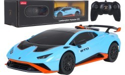 Nuotoliniu būdu valdomas automobilis 1:24 Lamborghini Huracan STO, mėlynas, RASTAR