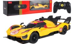 Радиоуправляемая машина 1:24 Ferrari 499P-N83 желтая RASTAR
