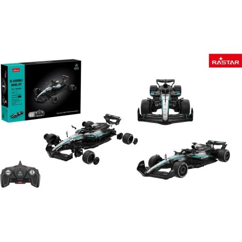 Nuotoliniu būdu valdomas automobilis 1:16 Mercedes-AMG F1 W16 E Performance, surenkamas modelis, juodas, RASTAR