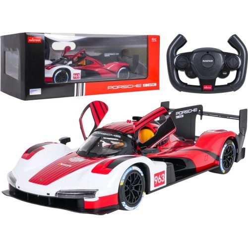 Nuotoliniu būdu valdomas automobilis 1:14 Porsche 963 LMDh RASTAR, raudonas