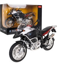Metalinis motociklas BMW R1200GS 1:9 RASTAR, baltas