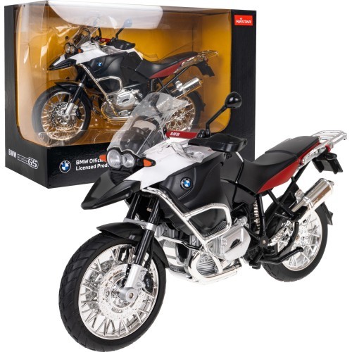 Metalinis motociklas BMW R1200GS 1:9 RASTAR, baltas