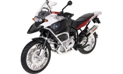 Металлический мотоцикл BMW R1200GS 1:9 RASTAR, белый