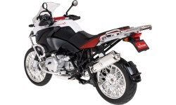 Metalinis motociklas BMW R1200GS 1:9 RASTAR, baltas