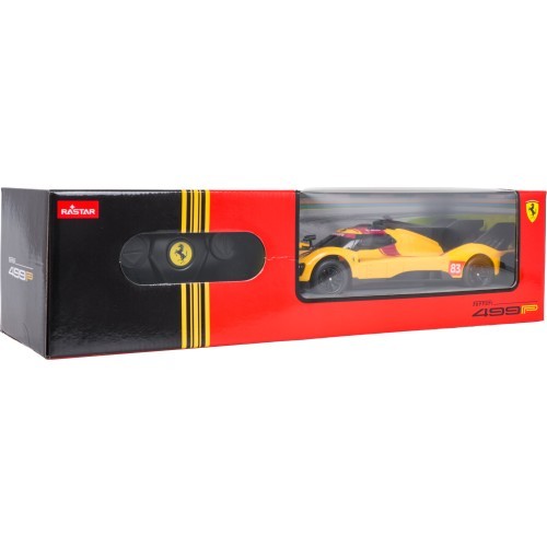 Радиоуправляемая машина 1:24 Ferrari 499P-N83 желтая RASTAR