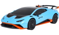 Nuotoliniu būdu valdomas automobilis 1:24 Lamborghini Huracan STO, mėlynas, RASTAR