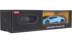 Nuotoliniu būdu valdomas automobilis 1:24 Lamborghini Huracan STO, mėlynas, RASTAR