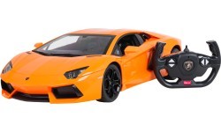 Nuotoliniu būdu valdomas automobilis RASTAR Lamborghini Aventador 1:10, oranžinis