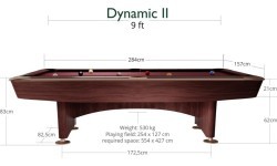 Бильярдный стол Dynamic II – коричневый, 9 футов