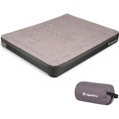 Dvivietis pripučiamas čiužinys inSPORTline Valkon Duo 192x151x22 cm su įmontuota elektrine pompa