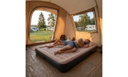 Dvivietis pripučiamas čiužinys inSPORTline Valkon Duo 192x151x22 cm su įmontuota elektrine pompa