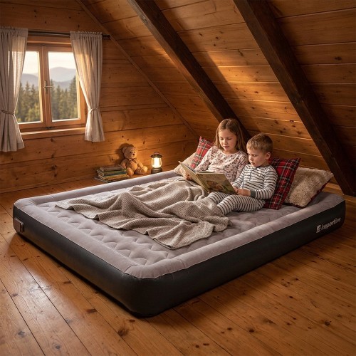 Двухместный надувной матрас inSPORTline Valkon Duo 192x151x22 см со встроенным электрическим насосом