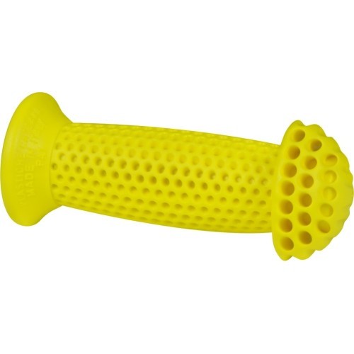 FORCE kids' handlebar grips 100mm, rubber, yellow