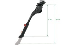 Подножка велосипедная FORCE KID 16-20", центральное крепление, регулируемая (алюминий, чёрная)