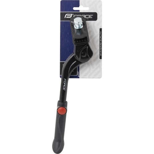FORCE KID bike kickstand 16-20", center mount, adjustable (aluminium, black)
