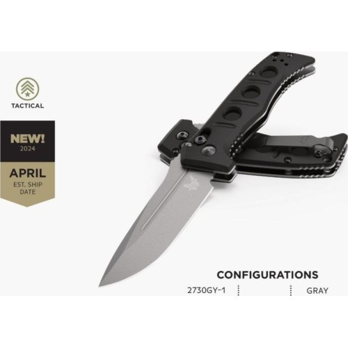 Автоматический нож Benchmade 2730GY-1 Mini Auto Adamas, чёрный G10