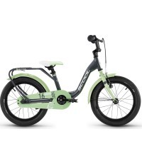 Dviratis S'COOL niXe 16" 1-speed coaster-brake Aluminium dark grey-pastel green