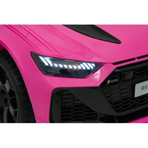 Audi RS6 Avant GT rožinis elektromobilis
