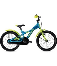 Dviratis S'COOL XXlite 18" 1-speed coaster-brake Aluminium blue-lime