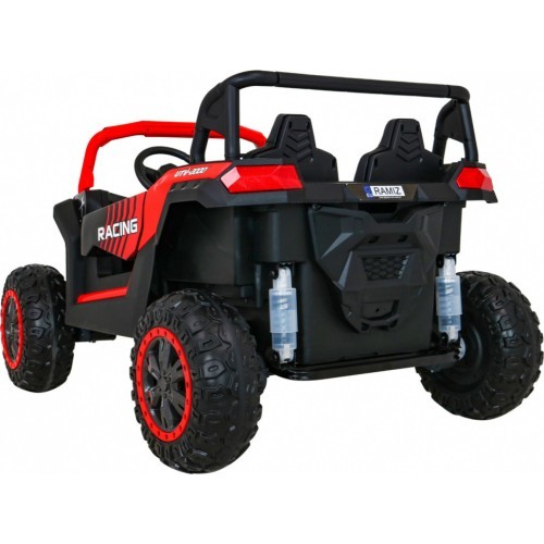 Elektromobilis bagis ATV Racing 4x4, raudonas