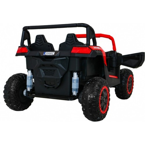 Elektromobilis bagis ATV Racing 4x4, raudonas