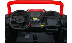 Elektromobilis bagis ATV Racing 4x4, raudonas
