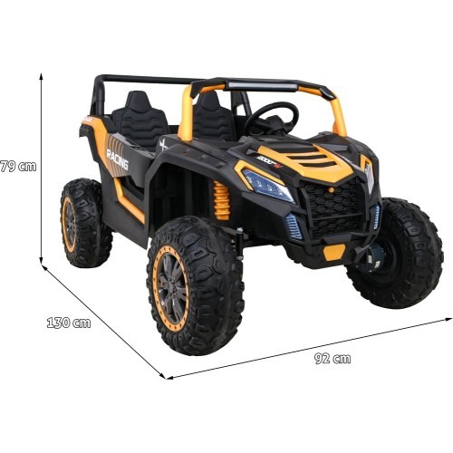 Elektromobilis Buggy ATV Racing 4x4, auksinis