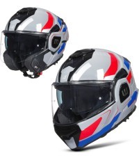 Откидной мотошлем W-TEC Zoroz P/J - Глянцевый трехцветный