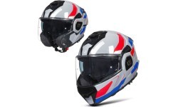 Atverčiamas motociklo šalmas W-TEC Zoroz P/J - Blizgi trispalvė