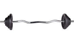 Plate-Loaded Barbell Set inSPORTline Castblack 120 cm/30 mm 45 kg