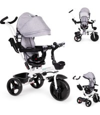 Triratukas Eco Toys su 360° pasukama sėdyne, mėlynas