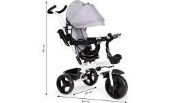 Triratukas Eco Toys su 360° pasukama sėdyne, mėlynas